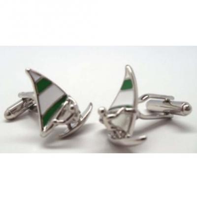 Green Wind Surfer Cufflinks.JPG